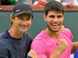 Carlos Alcaraz with coach Juan Carlos Ferrero